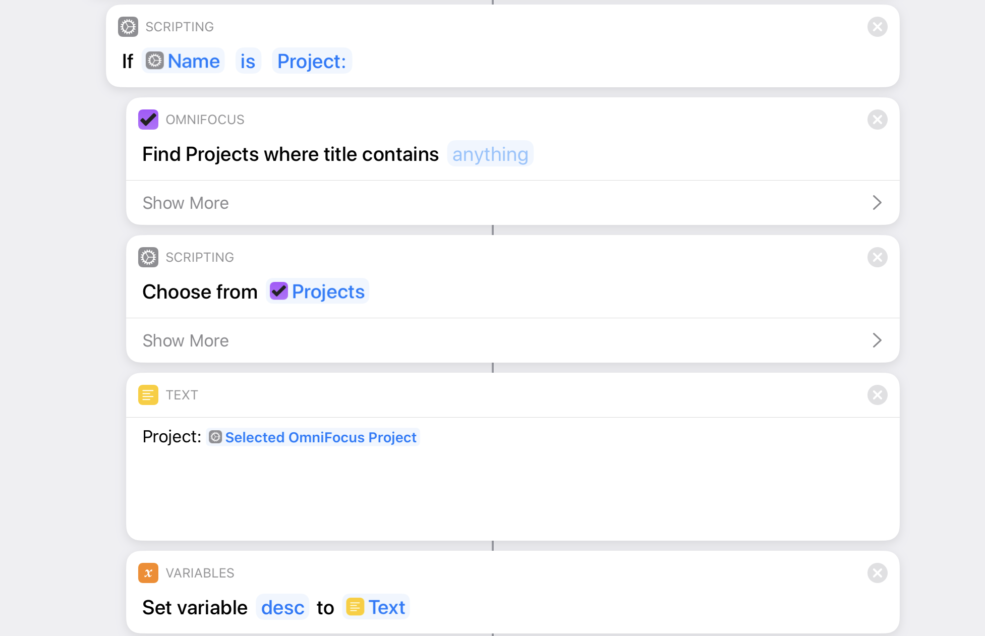 OmniFocus Projects Toggl